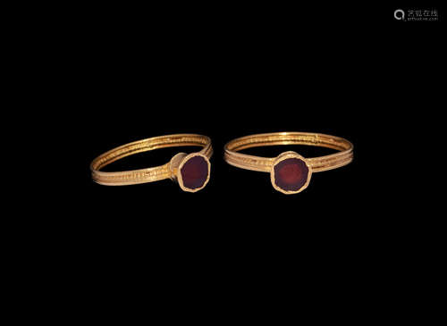 Merovingian Gold Ring with Garnet