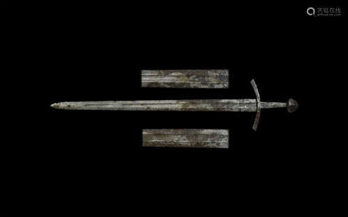 Medieval Double-Edged 'ORVSEMDNVS' Sword