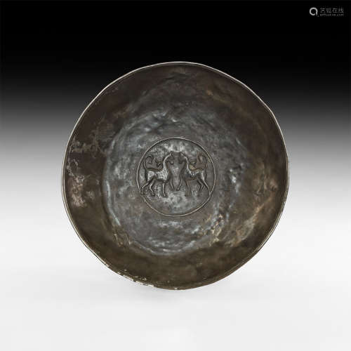 Sogdian Silver Bowl with Animals