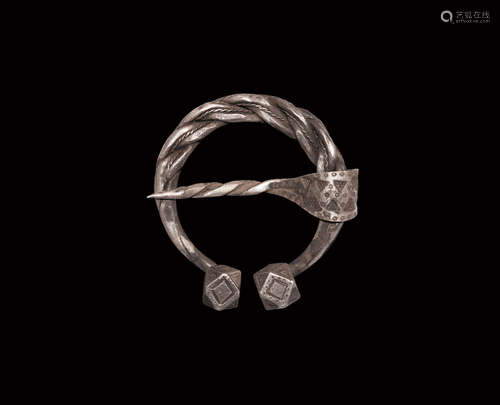 Viking Silver Plaited Penannular Brooch