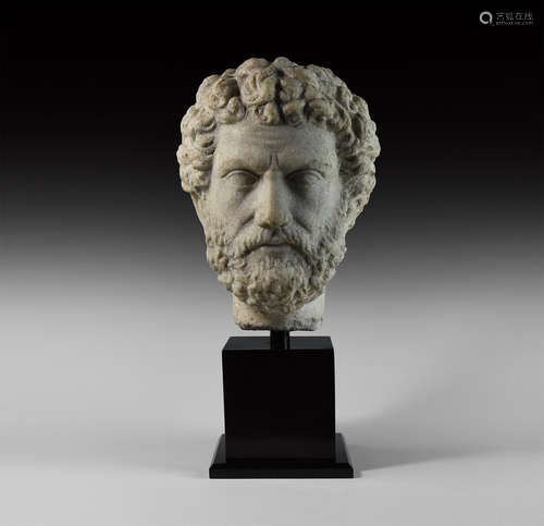 Roman Marble Head of Antoninus Pius