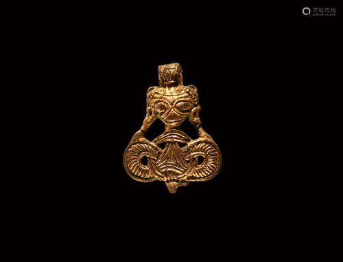 Viking Gilt Silver Beast Pendant