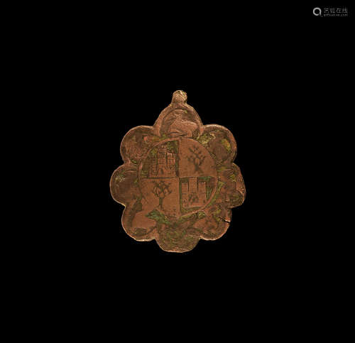 Medieval Harness Pendant with Arms of Castille