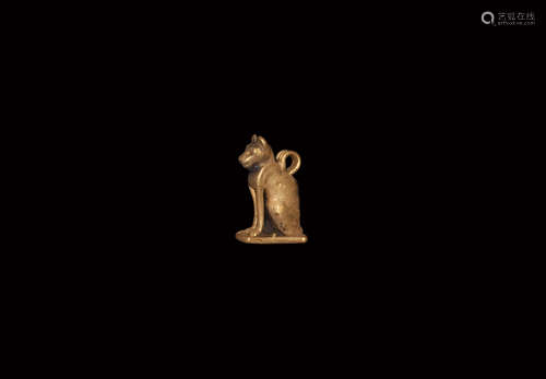 Egyptian Gold Cat Amulet