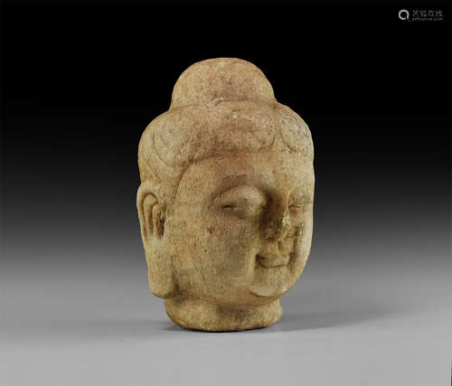 Chinese Ming Marble Buddha Head