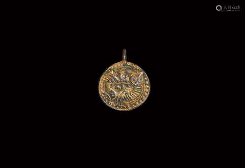 Viking Gilt Silver Beast Pendant