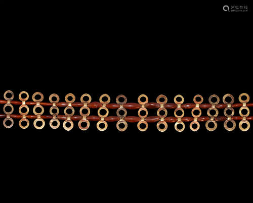 Elamite Gold and Carnelian Bead Necklace