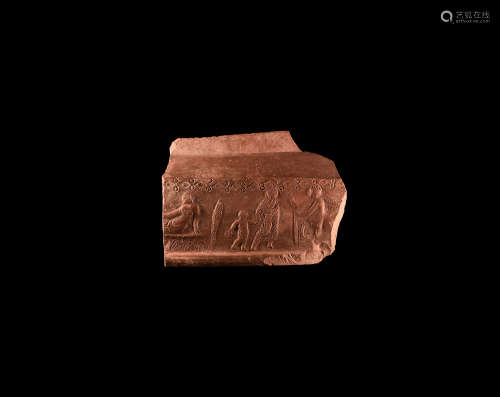 Roman Red Ware Fragment with Life of Achilles
