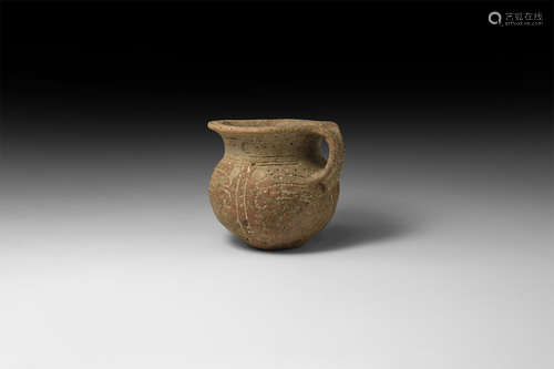 Bronze Age Decorated Single-Handled Cup