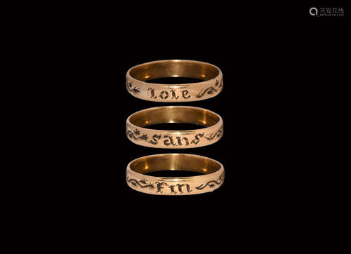 Medieval Gold 'Joy Without End' Posy Ring