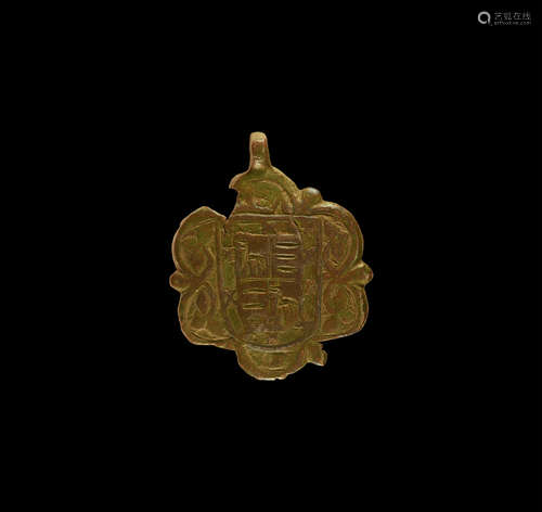 Medieval Harness Pendant with Spanish Arms