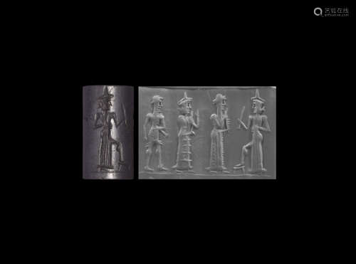 Old Babylonian Cylinder Seal with Lamma