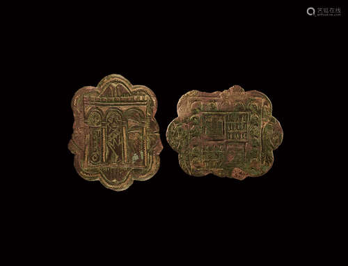 Medieval Gilt Double-Sided Badge