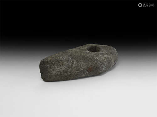 Stone Age Corded Ware Pierced Axe-Hammer