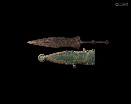 Roman Pugio Dagger in Scabbard