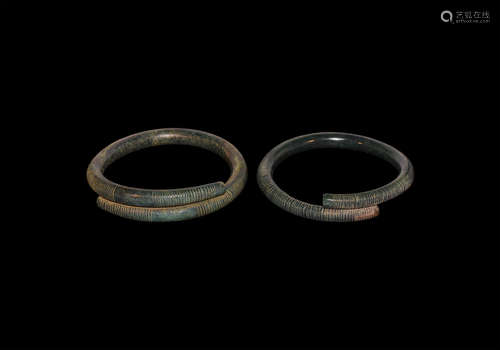 Bronze Age Decorated Bracelet Pair