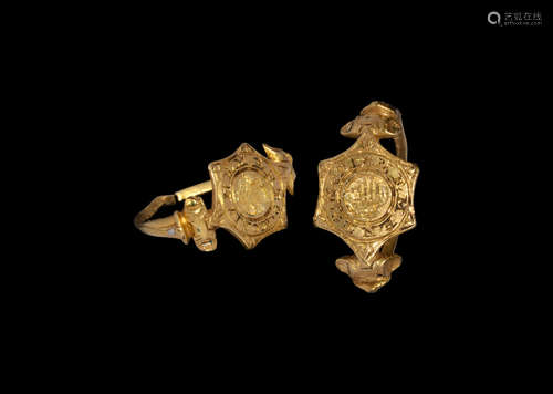 Post Medieval Gold Memento Mori Skull Ring