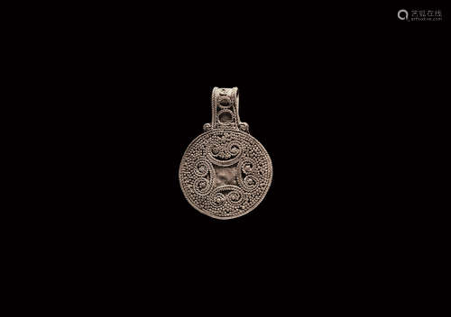 Viking Silver Filigree Pendant