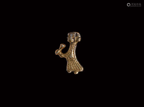 Viking Gilt Silver Cup Bearer Pendant