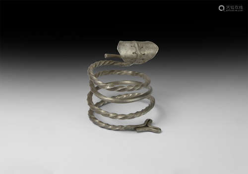 Viking Silver Twisted Arm-Ring