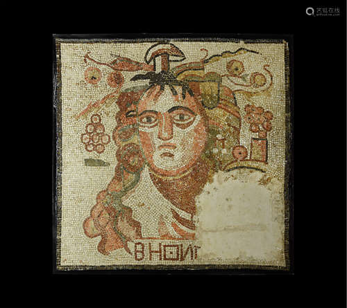 Roman Bacchus Mosaic Panel