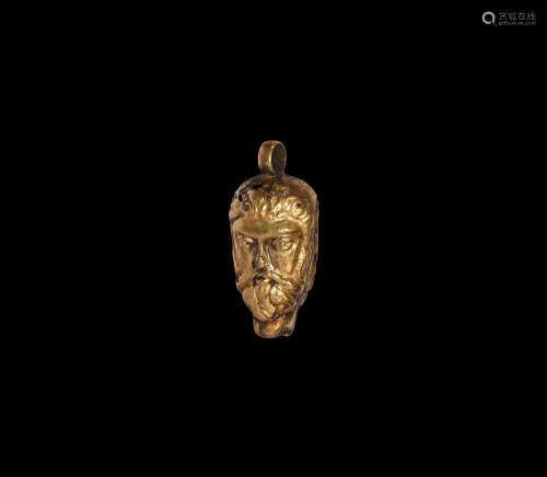 Georgian Gold Janiform Head Pendant