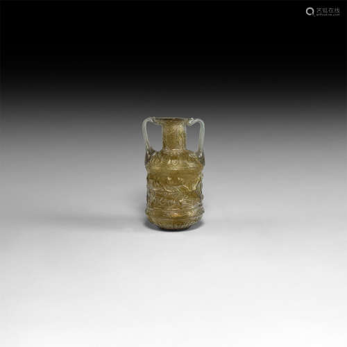 Byzantine Amber-Coloured Mould Blown Vessel