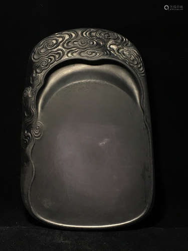 A DUAN STONE CARVED CLOUD PATTERN INK SLAB