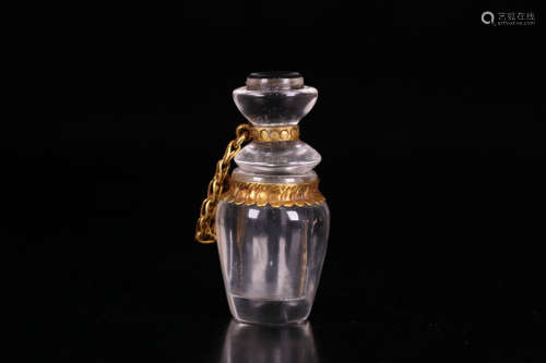 A CRYSTAL CARVED RELIC JAR