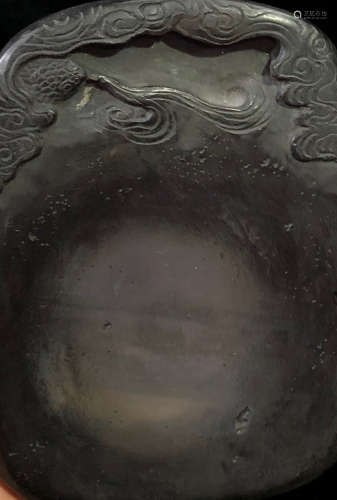 A DUAN STONE CARVED FROG PATTERN INK SLAB