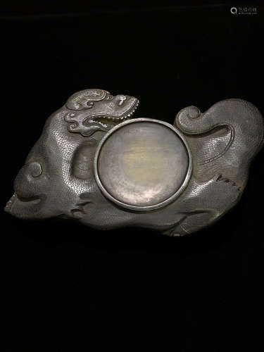 A DUAN STONE DRAGON PATTERN CARVED  INK SLAB