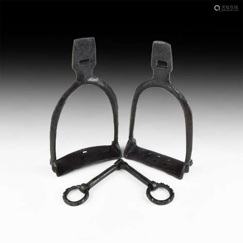 Viking Horse Bit and Stirrup Set