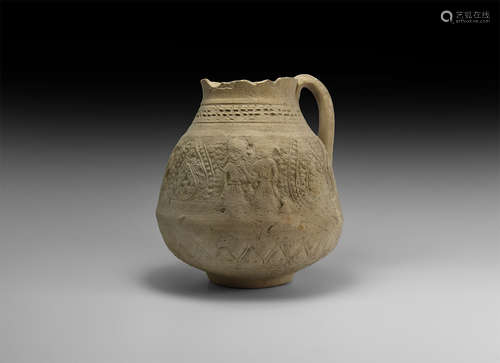 Gandharan Vessel with Figural Scenes