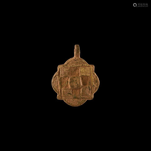 Medieval Gilt Heraldic Horse Harness Pendant