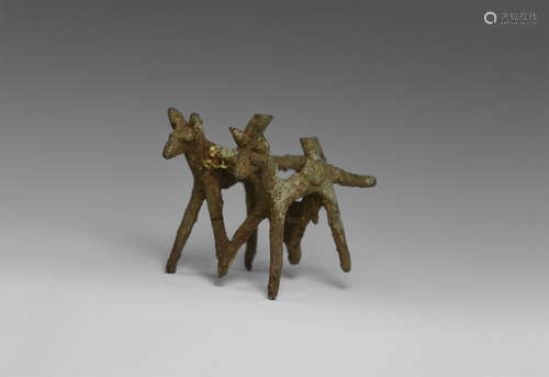 Western Asiatic Model Chariot Horse Pair