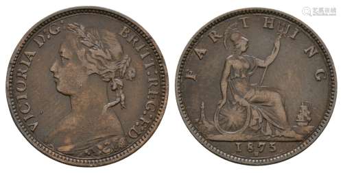 Victoria - 1875H - '7 & 5 over 7 & 5' Farthing