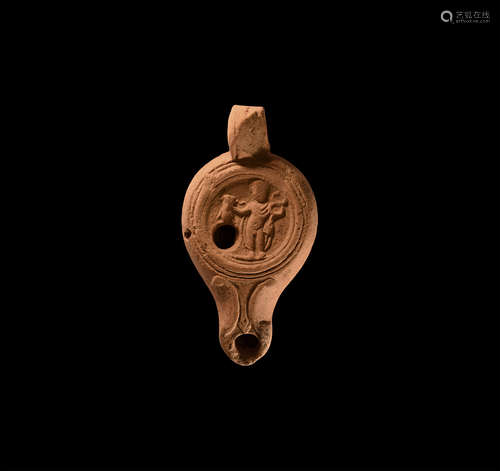 Roman Oil Lamp with Mercury