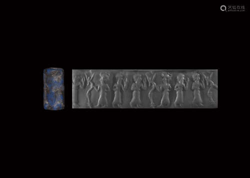 Western Asiatic Cylinder Seal with Figures