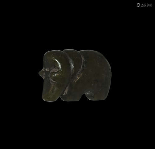 Chinese Qing Carved Jade Bear