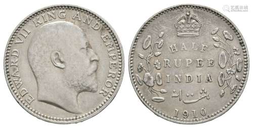 India - 1910 - ½ Rupee