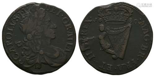 Ireland - Charles II - 1680 - Halfpenny