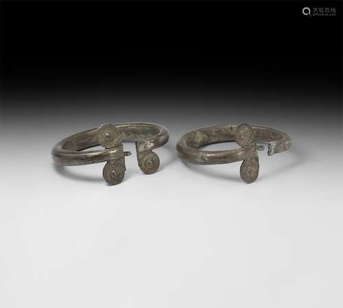 Western Asiatic Silver Bracelet Pair