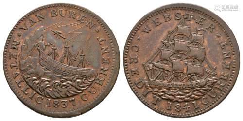 USA - Daniel Webster - 1841 - Hard Times Token Cent