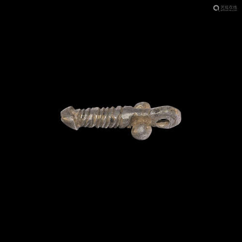 Roman Silver Phallic Pendant