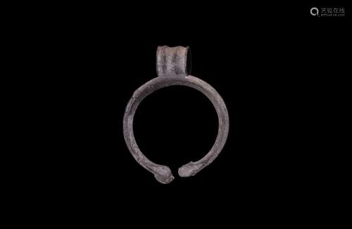 Western Asiatic Canaanite Silver Lunate Pendant