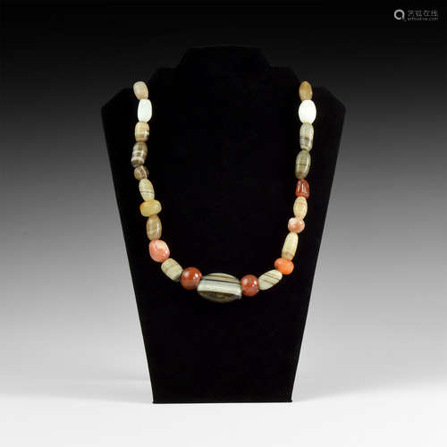 Roman or Parthian Agate Bead Necklace