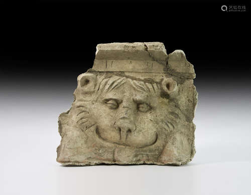 Gandharan Plaque with Lion's Head