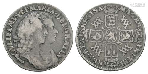 William and Mary - 1693 - Sixpence