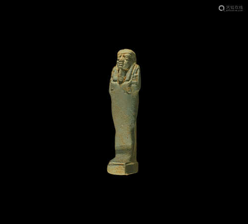 Egyptian Blue Glazed Shabti