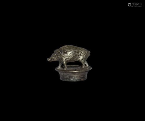 Post Medieval Silver Boar Statuette